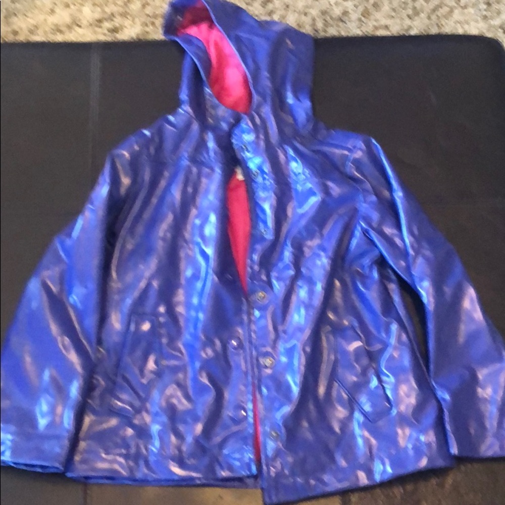 Purple raincoat